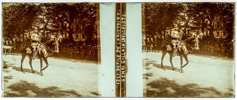 1241 Défilé de la victoire : général Gillain (Belges) STL — France-Paris — 1919