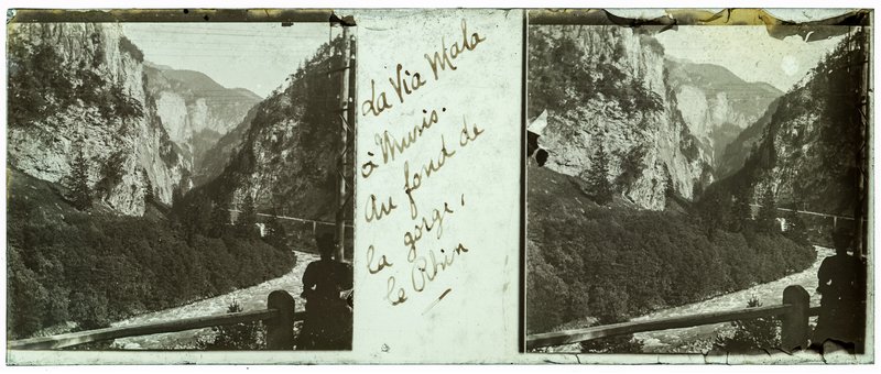 La Via mala à Thusis au fond de la gorge, le Rhin — Suisse-Grisons-Thusis Via mala -