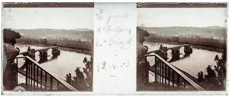 Le pont d'Avignon (St Bénézet) 22.4.03 — France-Avignon Chapelle Saint-Bénézet — 1903