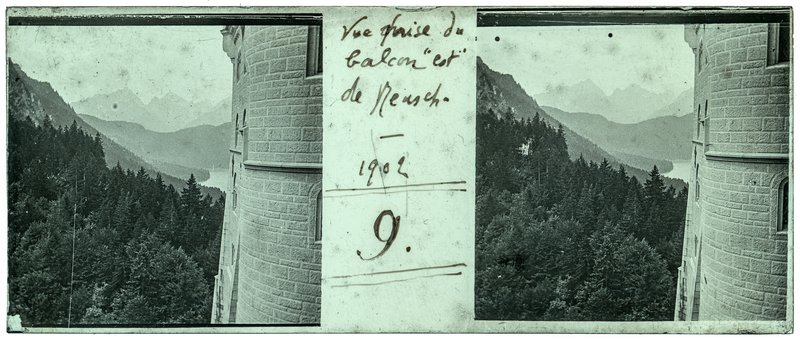 Vue prise du balcon  — Allemagne-Chateau de Neuschwanstein — 1902