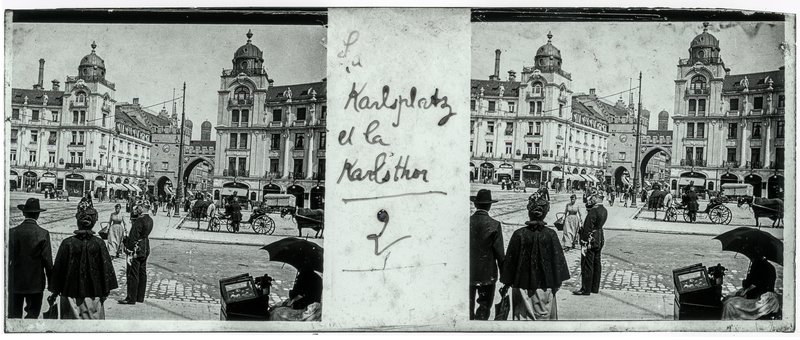 La Karlsplatz et la Karlsthor - 2 — Allemagne-Munich Karlsplatz -