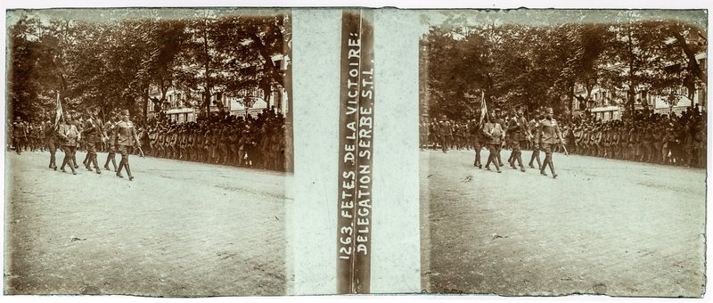 1263 Fêtes de la victoire : délégation serbe S.T.L — France-Paris Champs-Elysées — 1919