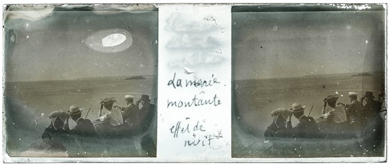 L'entrée de la baie du Mont saint-michel - La marée montante - effet de nuit — France-Mont Saint-Michel -