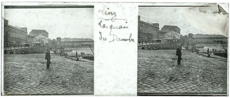 Linz - Les quais du Danube — Autriche — 1902