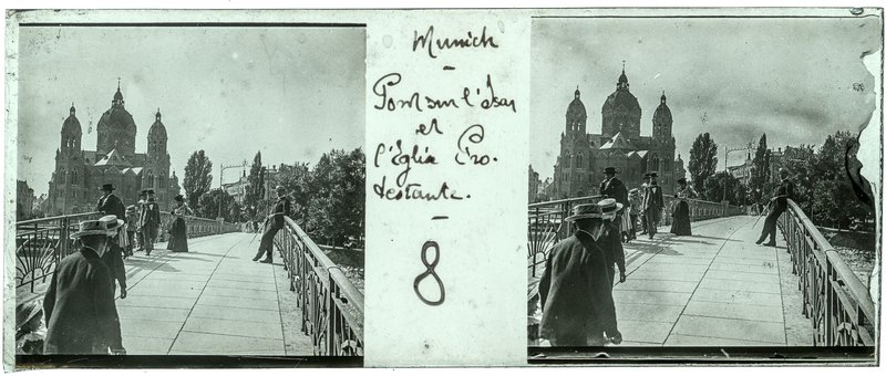 Munich - Pont sur l'Isar et l'église Protestante - 8 — Allemagne-Munich-Saint Lukas Kirche — 1902