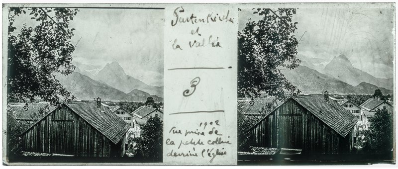 Partenkirchen et la Vallée - 3 - 1902 - Vue prise de la petite colline derrière l'église — Allemagne-Partenkirchen — 1902