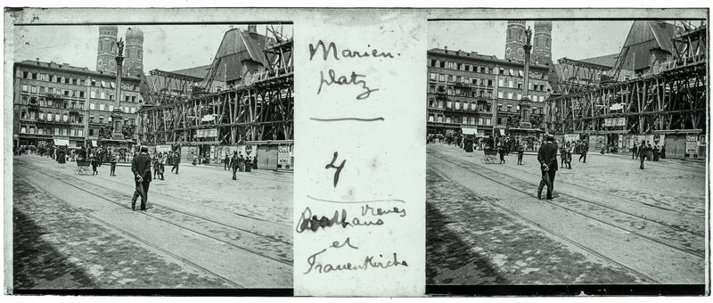 Marienplatz - 4 - Neues Rathaus et Frauenkirche — Allemagne-Munich Marienplatz — 1902