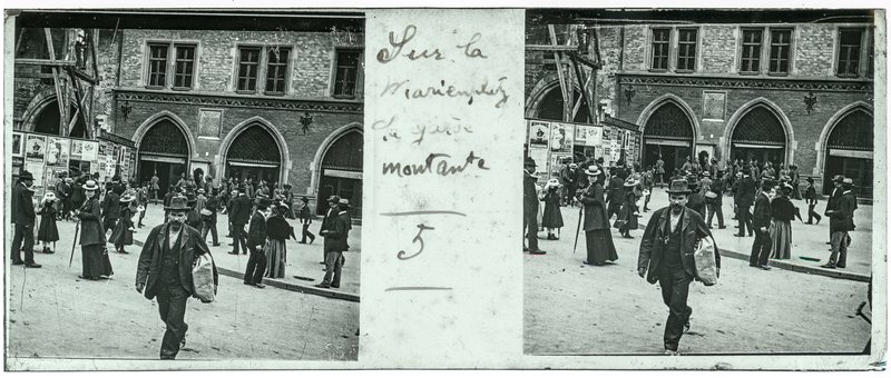 Sur la Marienplatz - La garde montante - 5 — Allemagne-Munich Marienplatz — 1902
