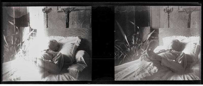 France-Val-du-Layon La bodière - 29 décembre 1943 - Louis Rollinde de Beaumont sur son lit de mort — France-Val-du-Layon La bodière — 1943