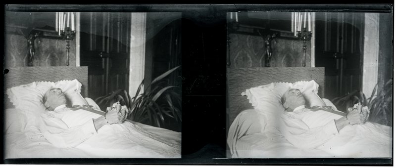 France-Val-du-Layon La bodière - 29 décembre 1943 - Louis Rollinde de Beaumont sur son lit de mort — France-Val-du-Layon La bodière — 1943