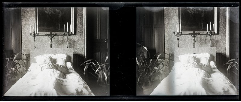 France-Val-du-Layon La bodière - 29 décembre 1943 - Louis Rollinde de Beaumont sur son lit de mort — France-Val-du-Layon La bodière — 1943