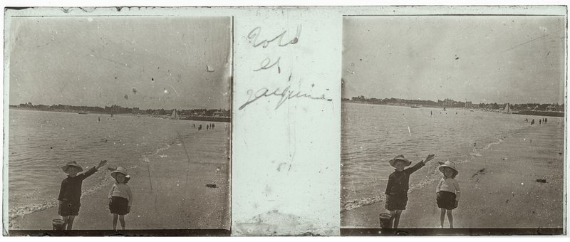 Toto et Jacquine — France-Le Pouliguen plage denoît — 1910