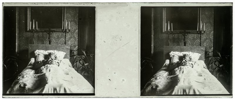 France-Val-du-Layon La bodière - 29 décembre 1943 - Louis Rollinde de Beaumont sur son lit de mort — France-Val-du-Layon La bodière — 1943