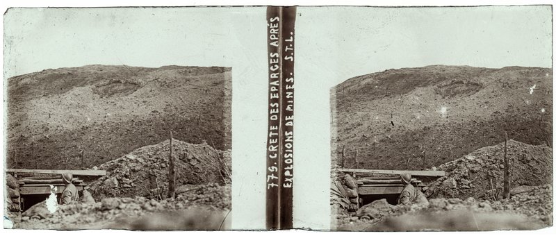 779 - Crêtes des éparges après explosions de mines S.T.L. — France-Meuse Crête des éparges -