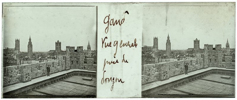 Gand - Vue générale prise du donjon — Belgique-Gand Chateau des Comtes -
