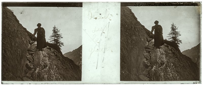 Descente sur le glacier — France-Chamonix-Mont-Blanc Mer de Glace -