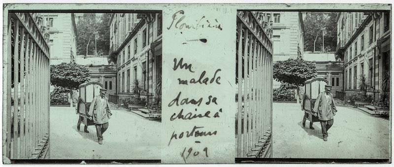 Plombière - Un malade dans sa chaise à porteurs - 1902 — France-Plombières les bains — 1902