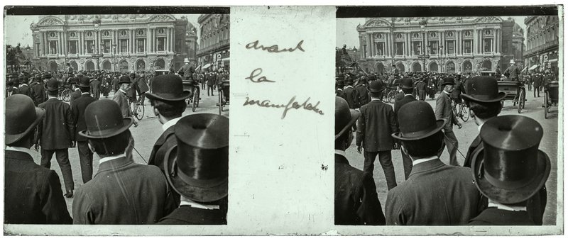 Avant la manifestation — France-Paris Place de l'Opéra -