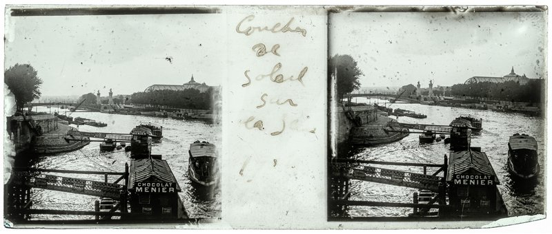 Couché de soleil sur la Seine — France-Paris pont de la Concorde -