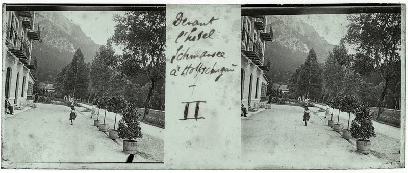 Devant l'hotel  Schwansee à Hofschwangau — Allemagne-Schwangau — 1902