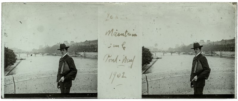 Johan Maintria sur le Pont-Neuf - 1902 — France-Paris Pont-Neuf — 1902