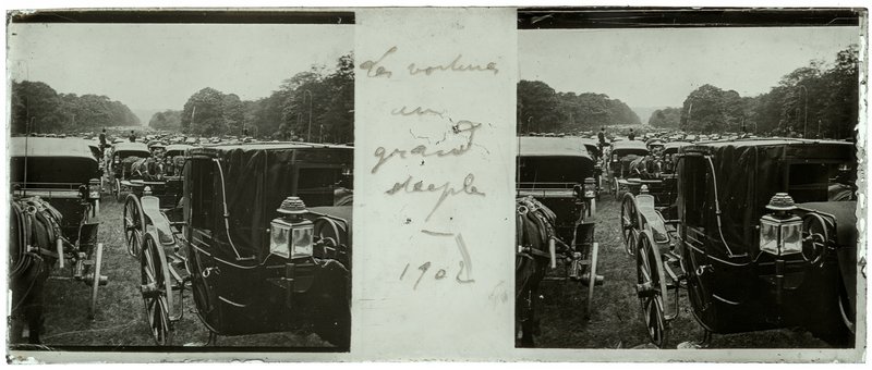 Les voitures un grand steeple - 1902 — France-Paris Hippodrome de Longchamp — 1902